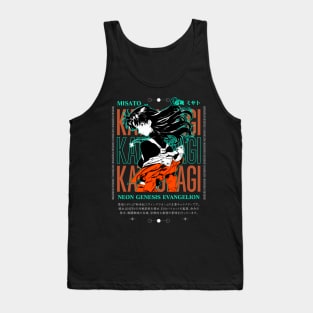 Misato Katsuragi Dynamic Action Poster - Neon Genesis Evangelion Tank Top